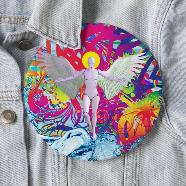 Angelic Robot Button Knapp (In Situ)