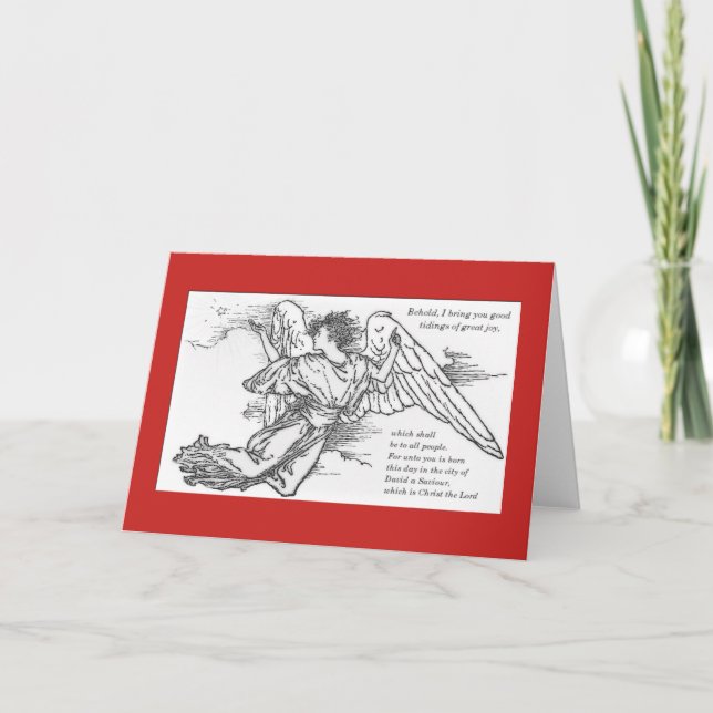 Angelic Tidings of Underbar Joy-julkort Kort (Framsida)