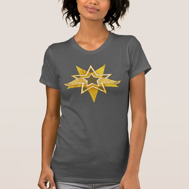 Angelic vingar golden star t-shirt (Framsida)