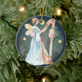 Angelic Winter Music Spelningsangel Julgransprydnad Keramik