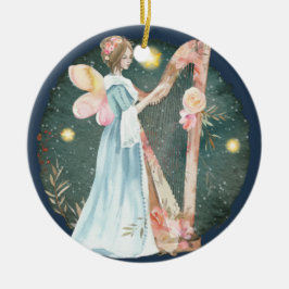 Angelic Winter Music Spelningsangel Julgransprydnad Keramik