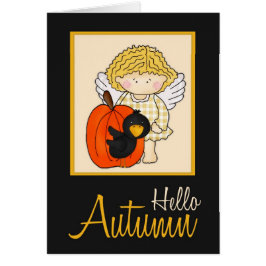Angelica Autumn Angel Hej Autumn Card d2 Hälsningskort
