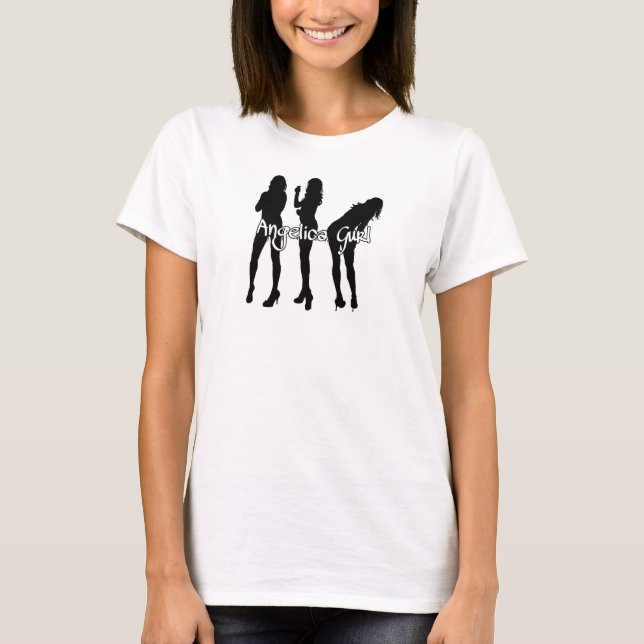 Angelica Gurl "Logotyp Gurls" [Svartvit] T Shirt (Framsida)