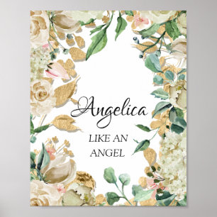 Angelica Namn Betyder Blommigt Möhippa Birthday Poster