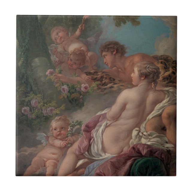 Angelica och Medoro Kakelplatta (Framsidan)