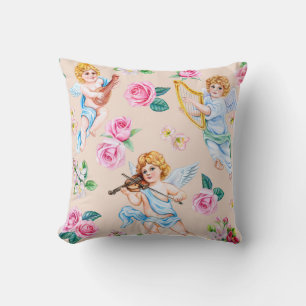Angelika Blommigtar: Vintage Cupid Mönster Kudde