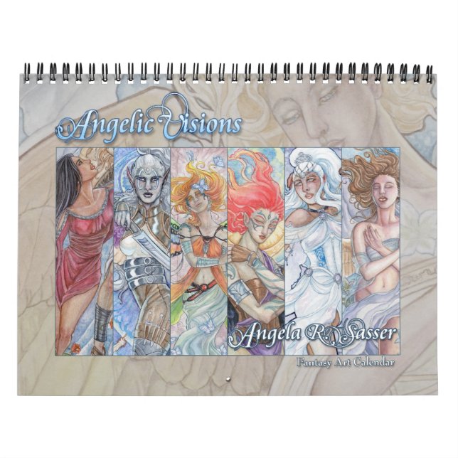 Angelila Visions - Fantasy Art - 12 månaders kalen Kalender (Omslag)