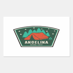 Angelina National Forest Camping Rektangulärt Klistermärke
