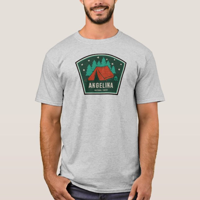 Angelina National Forest Camping T Shirt (Framsida)
