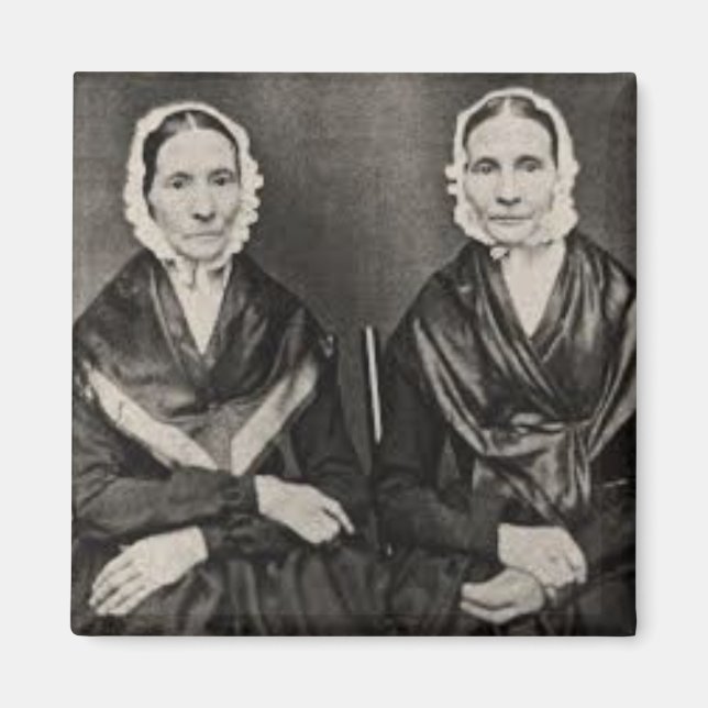 Angelina och Sarah Grimke Sisters ERA Suffrage Magnet (Framsidan)