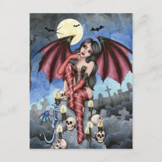 Angelique - Vampire Fairy Postcard Vykort