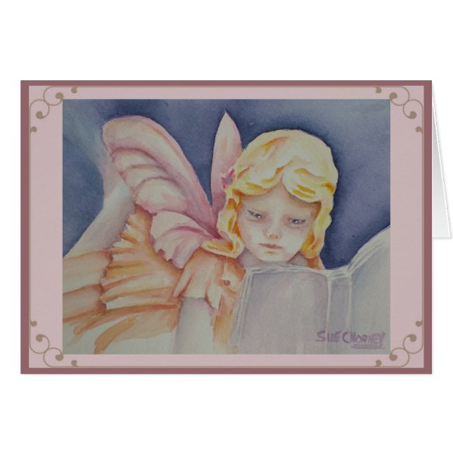 ANGELISK TACK HÄLSNINGSKORT (Framsidan Horizontal)