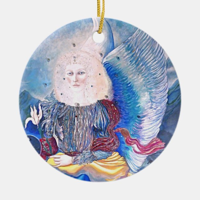 ängeljulprydnad julgransprydnad keramik (Framsidan)