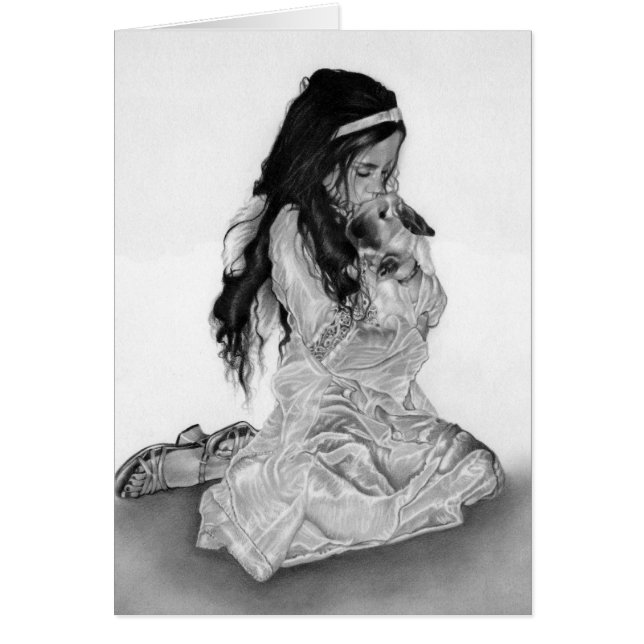 Ängelkaninkort Hälsningskort (Framsidan)