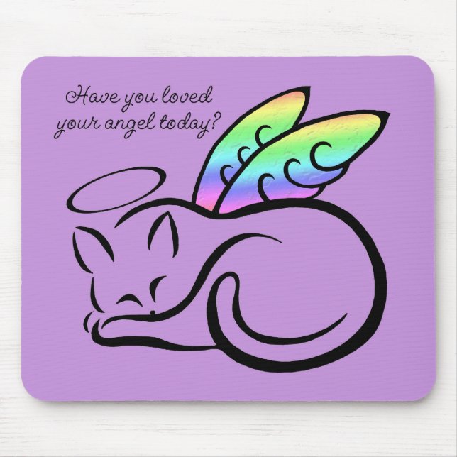 Ängelkattunge (lilan) Mousepad Musmatta (Framsidan)