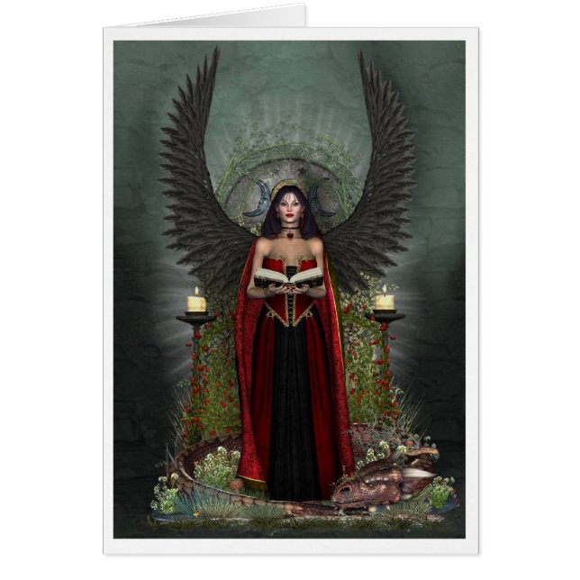 Ängelkort - skyddsängel II Hälsningskort (Framsidan)