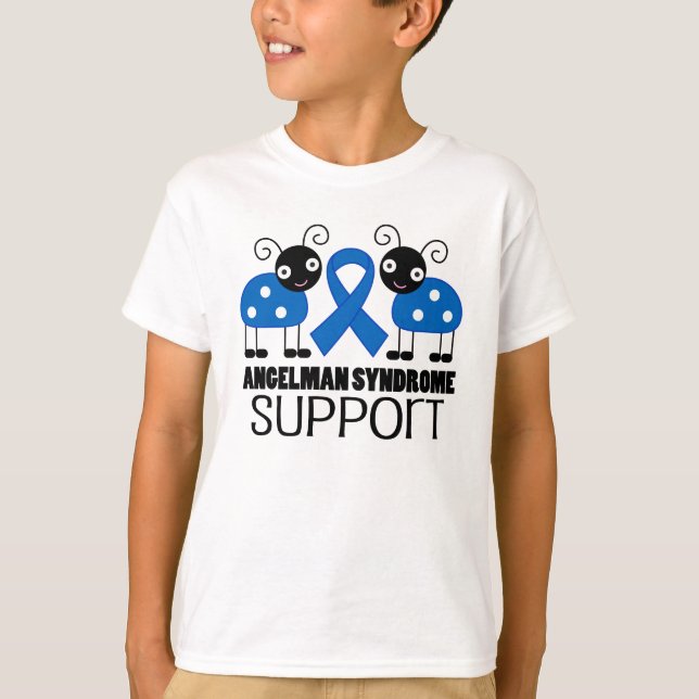 Angelman Syndrome Awareness Ribbon T Shirt (Framsida)