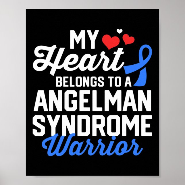 Angelman Syndrome Warrior Survivor Support Awarene Poster (Framsidan)