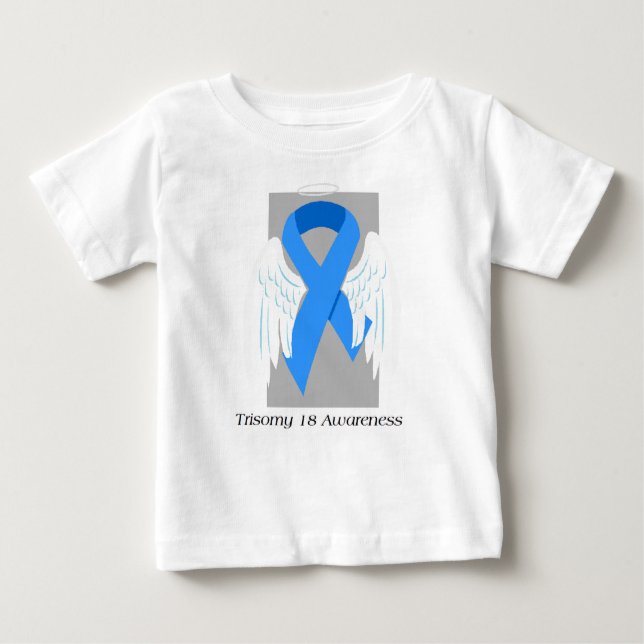Ängelmedvetenhet för Trisomy 18 T-shirt (Framsida)