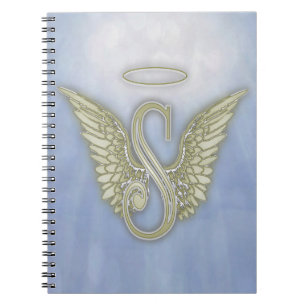 ÄngelMonogram för brev S Anteckningsbok Med Spiral