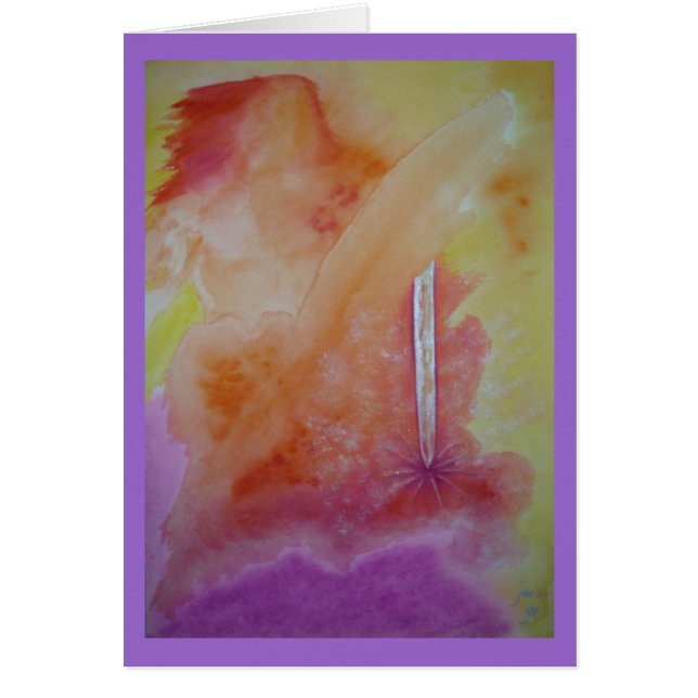 Ängeln av avfyrar hälsningskort (Framsidan)