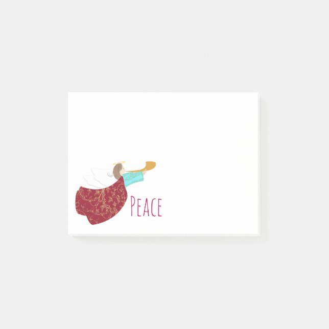 Ängeln av fred 4x3 postar ir noterar post-it block (Framsida)