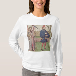 Ängeln av kärlek som visas till en älskare i t-shirt