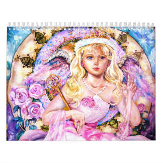 Ängeln av rokvartklockan kalender