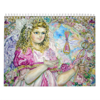 Ängeln av rokvartklockan kalender