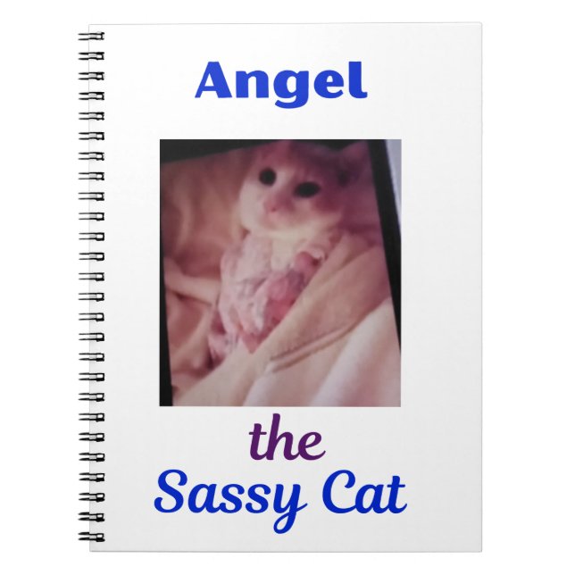 Ängeln den sassy katt tå katt anteckningsbok (Framsidan)