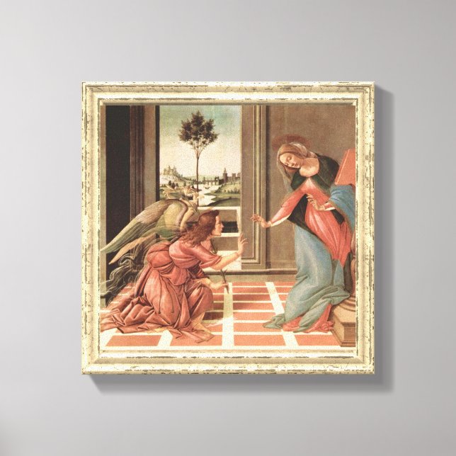 Ängeln Gabriel och Maria Canvastryck (Framsida)