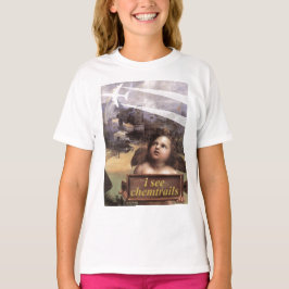 Ängeln i Madonna av Foligno ser chemtrailstshirten T-shirt