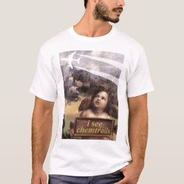 Ängeln i Madonna av Foligno ser chemtrailstshirten T-shirt