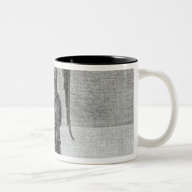 Ängeln, innehav nycklarna av helvete Två-Tonad mugg (Höger)