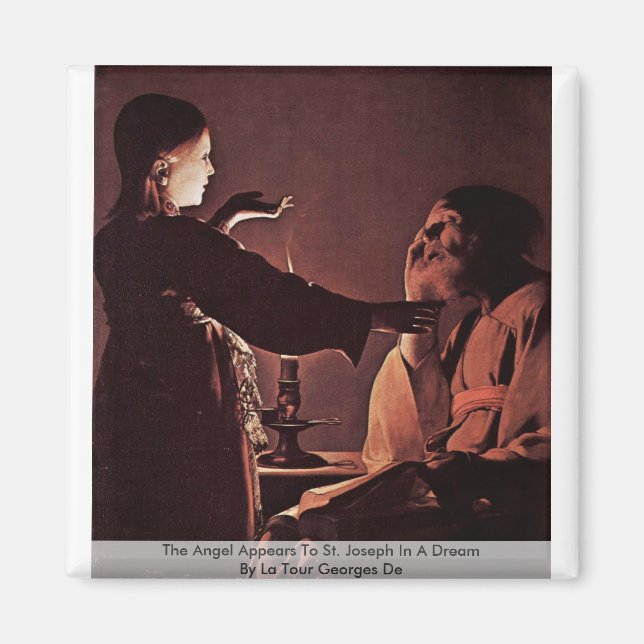 Angeln visas för St. Joseph i en dröm Magnet (Framsidan)