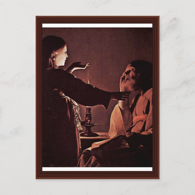 Ängeln visas till St Joseph i en dröm Vykort (Framsida)