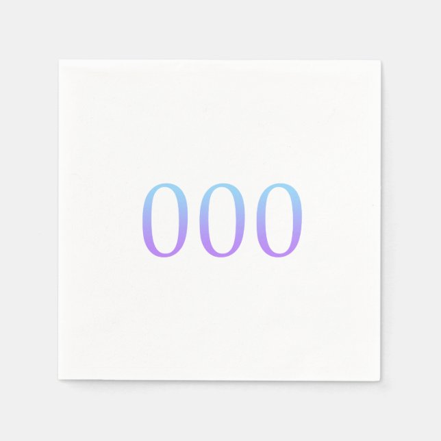 Angelnummer 000 - Oneness Pappersservett (Framsidan)