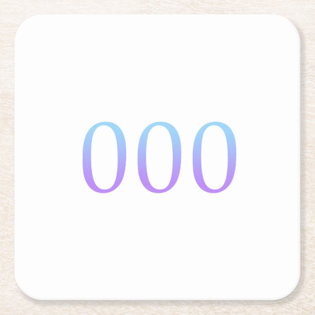 Angelnummer 000 - Oneness Underlägg Papper Kvadrat (Framsidan)