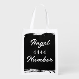 Angelnummer "4444" Dubbla Sided Tote Bag Återanvändbar Påse