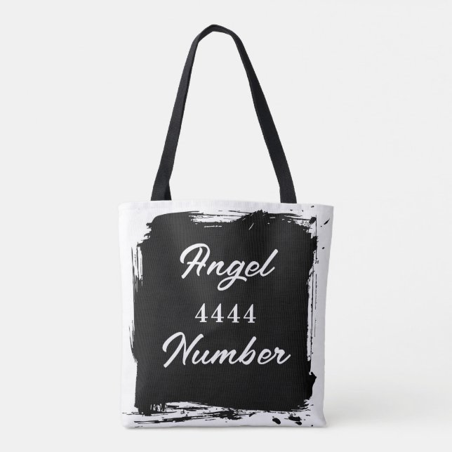 Angelnummer "4444" Dubbla Sided Tote Bag Tygkasse (Baksida)