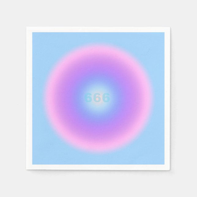 Angelnummer 666 Reflect - Angel Numbers Gradient Pappersservett (Framsidan)