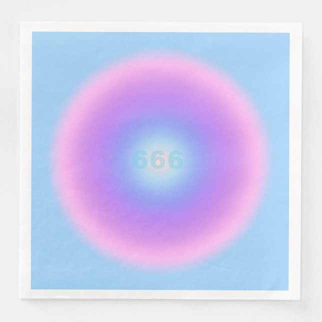 Angelnummer 666 Reflect - Angel Numbers Gradient Pappersservett (Framsida)
