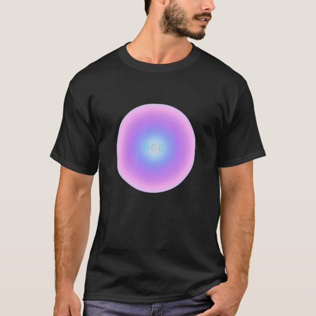 Angelnummer 666 Reflect - Angel Numbers Gradient T Shirt (Framsida)