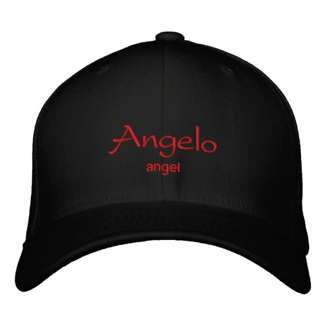 Angelo Namn Cap / Hat Broderad Keps (Framsida)