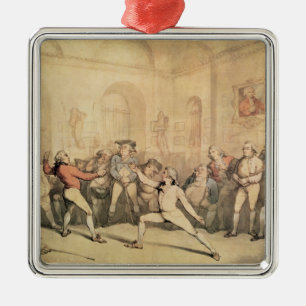 Angelos fäktningrum, pub. 1787 julgransprydnad metall
