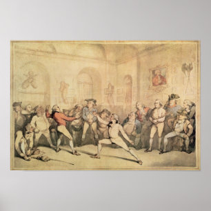 Angelos fäktningrum, pub. 1787 poster
