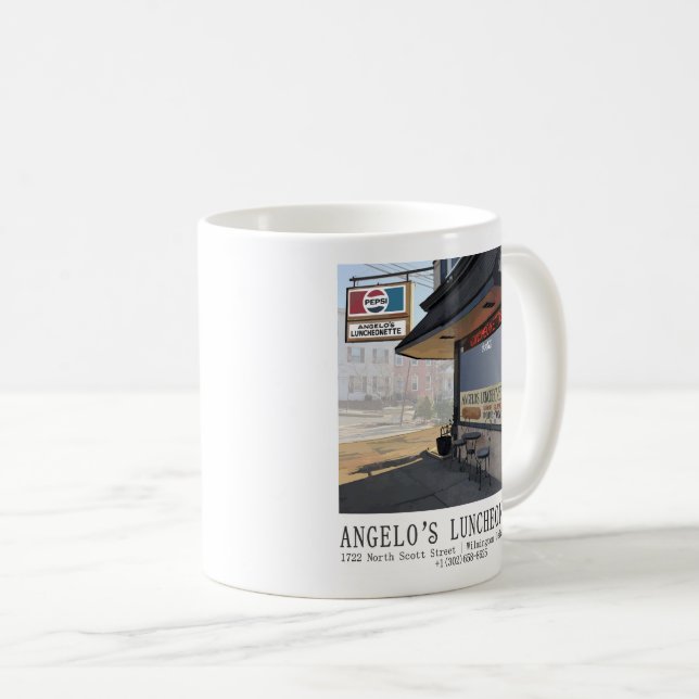 Angelos Luncheonette Coffee Mugg (Framsida höger)