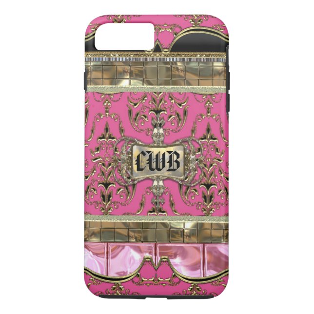AngelRhyse II Lark Elegant Damask Monogram Case-Mate iPhone Skal (Baksida)