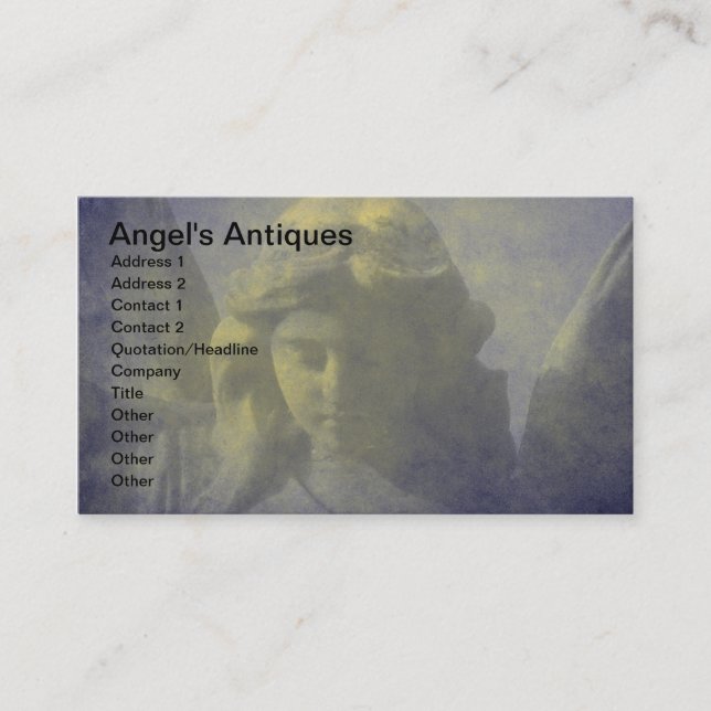 Angel's Antiques, Angel Digital Art Visitkort (Framsida)