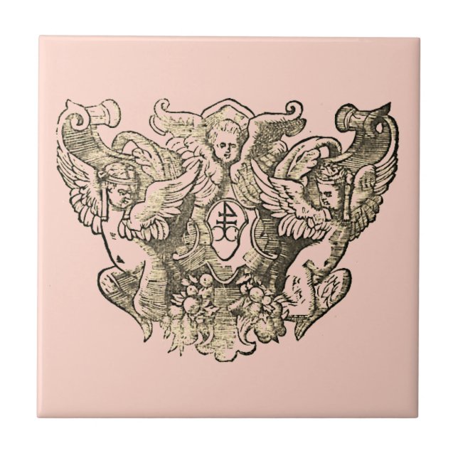 Angels – Coat of arms – Emblem rosa rose Kakelplatta (Framsidan)